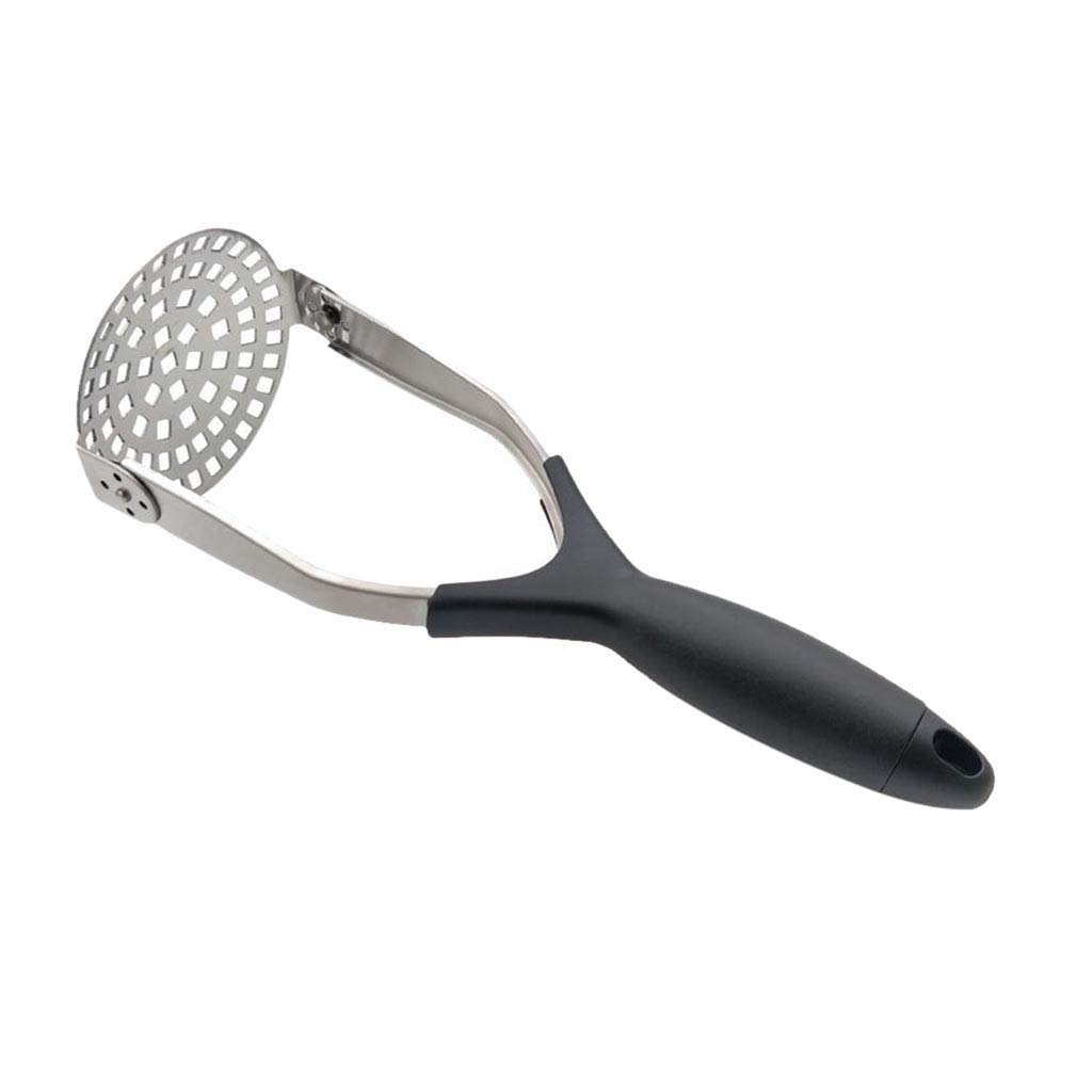 Premium Stainless Steel Potato Masher - Heavy Duty Kitchen Tool for Smooth Mashed Potatoes, Yams & Veggies - Ergonomic Handle & Easy Clean Design - Perfect for Thanksgiving, Family Dinners & Meal Prep (Photo Color, One Size)