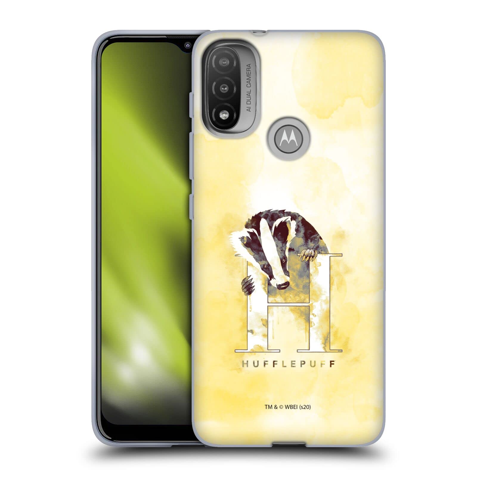 Official Harry Potter Hufflepuff Deathly Hallows XVI Soft Gel Case for Motorola Moto E20 - Durable Protection & Stylish Design for Everyday Use