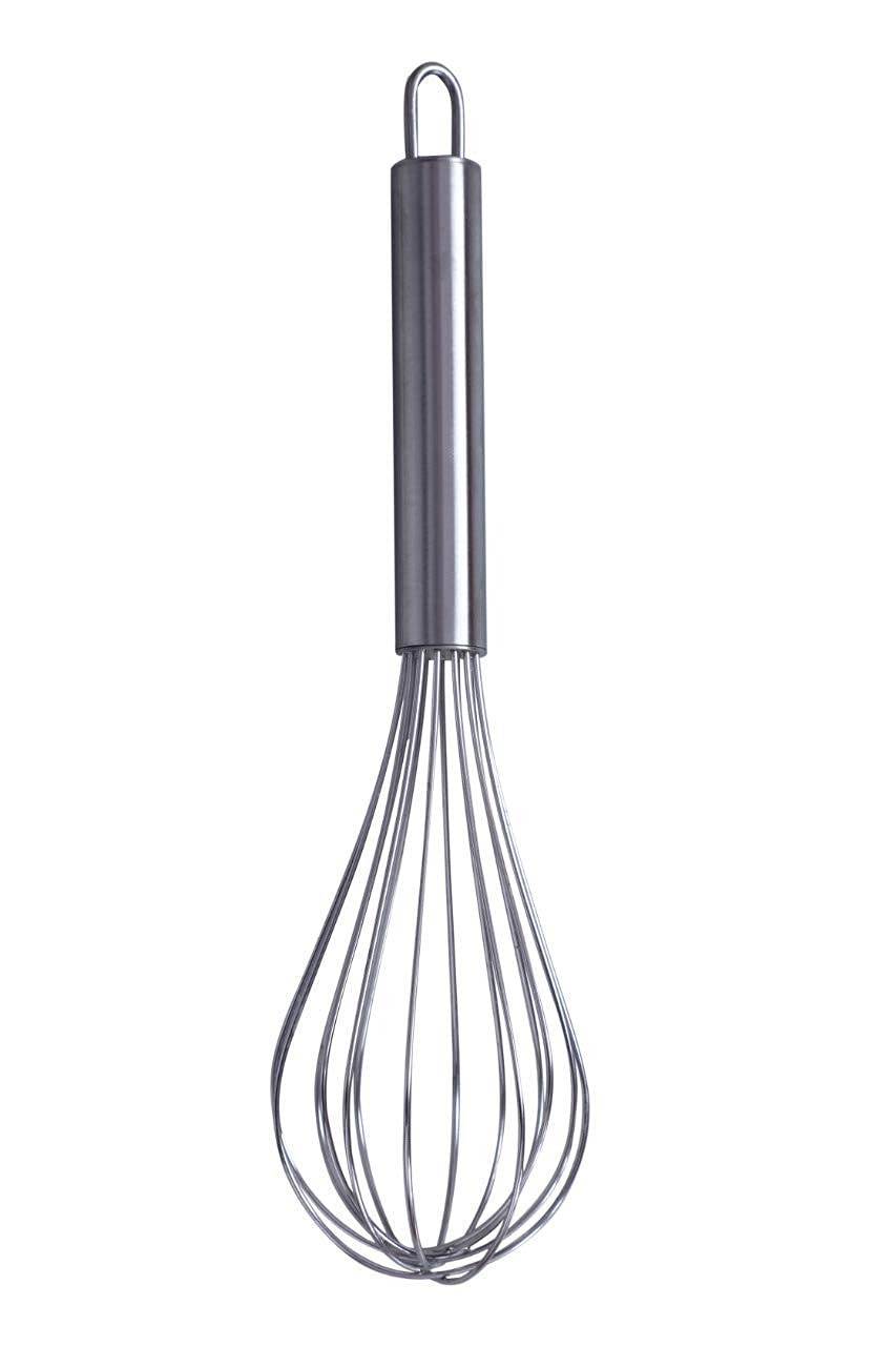 Wofier® 4-Piece Stainless Steel Kitchen Utensil Set - Potato Masher, Egg Whisk, Deep Fry Strainer & Momo Tong | Perfect for Mashing, Whisking, Frying & Serving | Ideal for Home Cooking, Restaurants & Food Prep