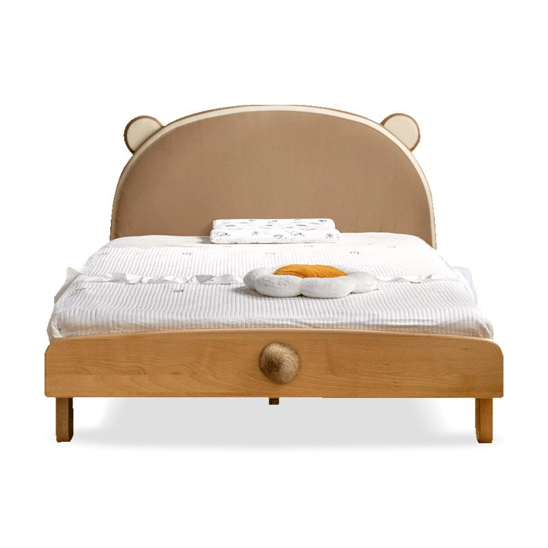 Solid Wood Bear Box Bed - Handcrafted from Premium Beech & Oak - Durable & Stylish Storage Solution for Kids' Rooms, Nurseries, and Cabin Decor