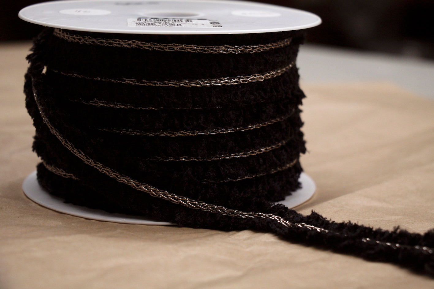 Black & Bronze Chain Braid Trim - Decorative Edge for Clothing, Bags & Home Decor - Perfect for DIY Fashion & Accessories