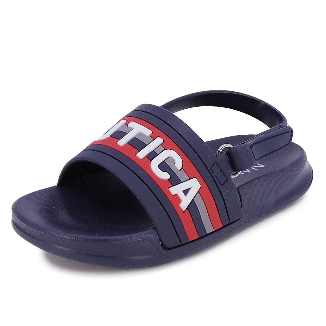 Nautica Kids Toddler-Infant Athletic Slide Pool Sandal for Boys & Girls - Durable & Comfortable Water Shoes for Beach, Pool, and Outdoor Play