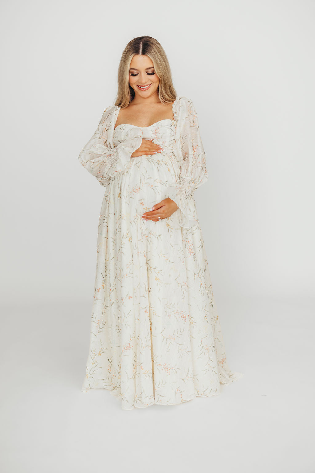 Ryder Grace Maxi Dress in Cream - Elegant Flowy Long Summer Dress for Women | Perfect for Beach, Vacation & Casual Outings