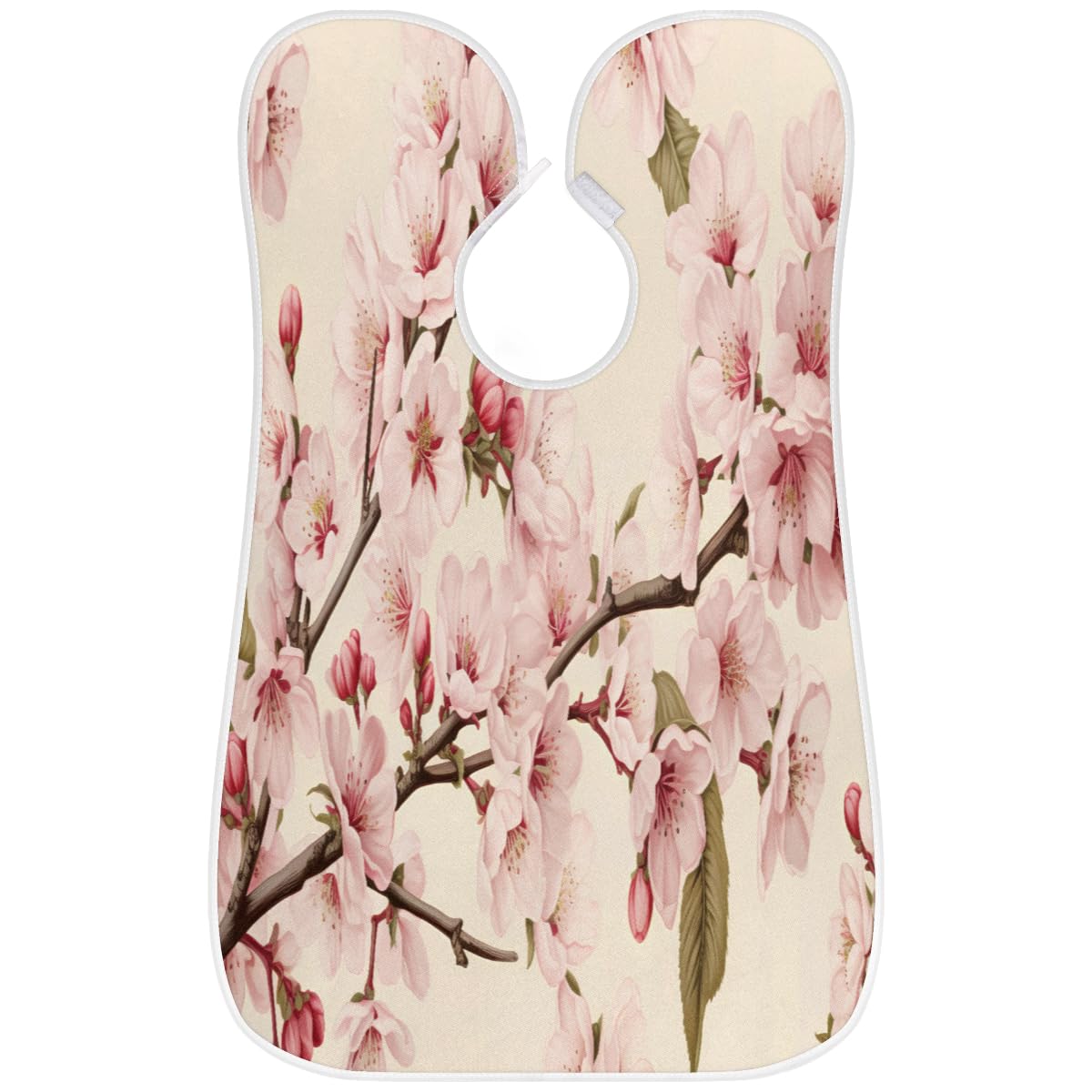 Vintage Cherry Blossom Beard Shaving Bib for Men - Waterproof Barber Apron for Haircut, Beard Trimming & Hair Dyeing - Salon & Home Grooming Accessories with Sink Protector - Perfect Gift for Barbers & Stylists (Great for Professional Salons & Personal Beard Care Routines)