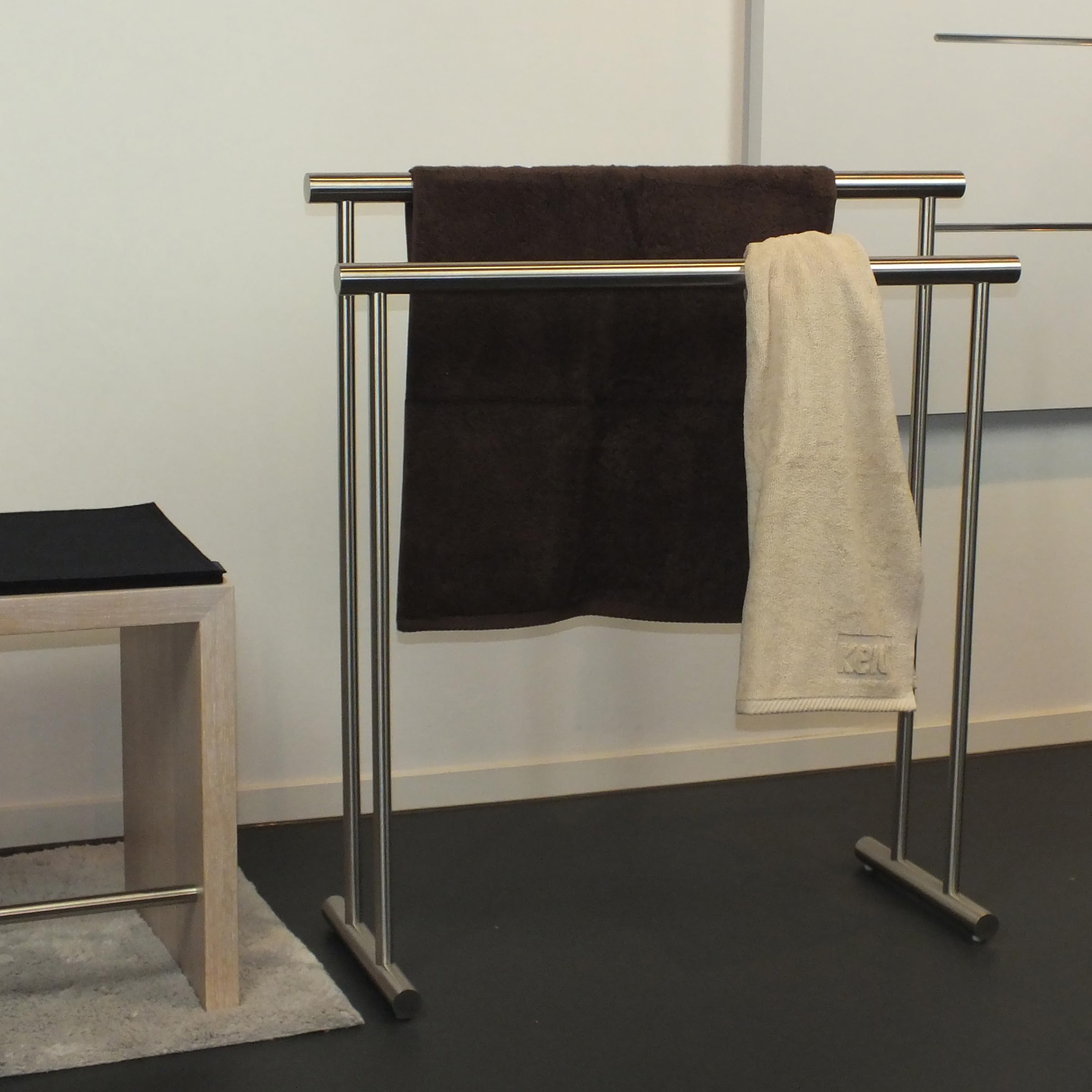 Premium Stainless Steel Free Standing Towel Rack - 29.9