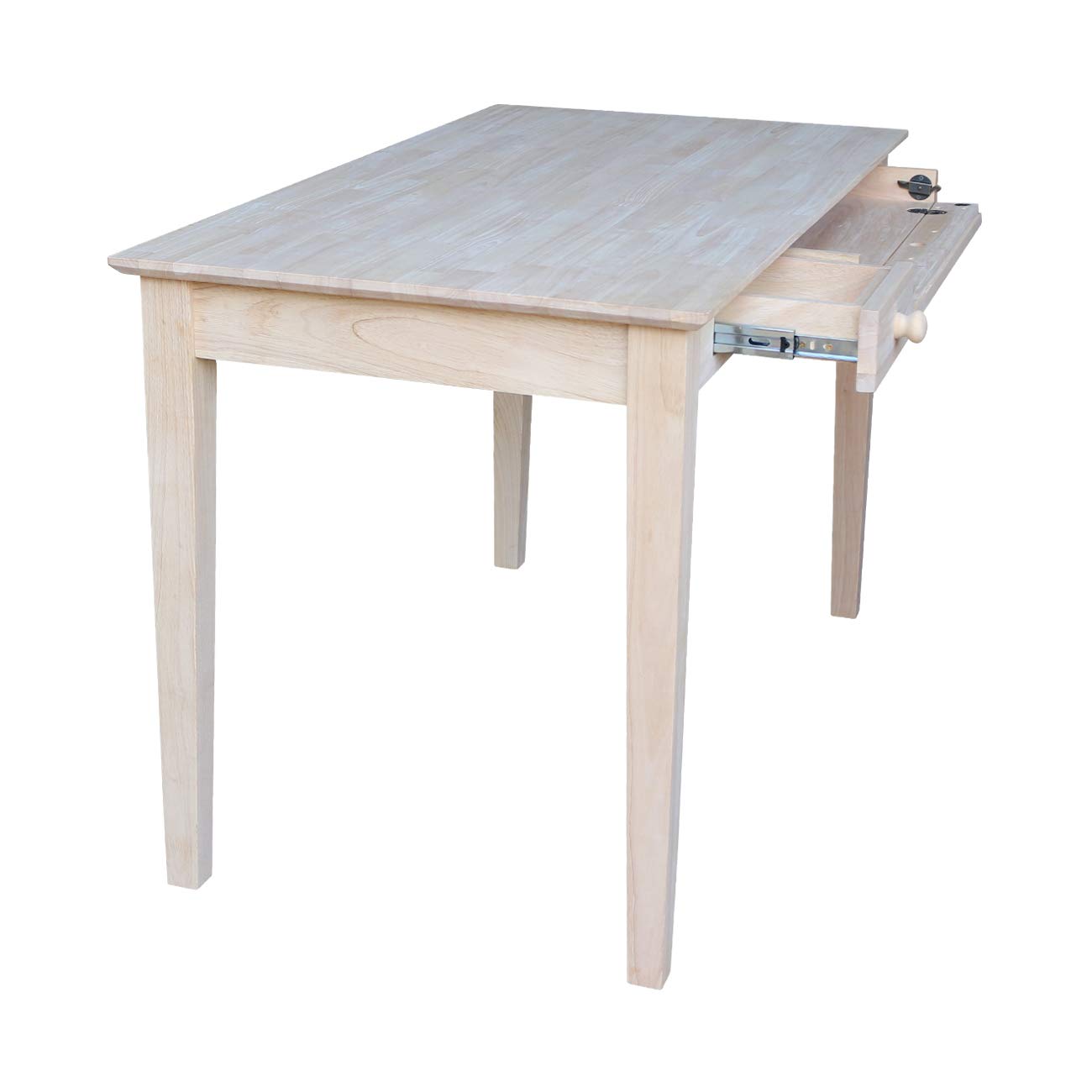 IC International Concepts Unfinished Wood Desk and Chair Set - Home Office Furniture for Study, Work, and Remote Learning