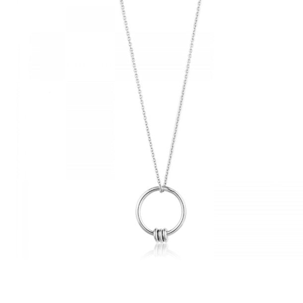 Elegant Silver Modern Circle Pendant Necklace for Women - Perfect for Everyday Wear, Parties & Gifts