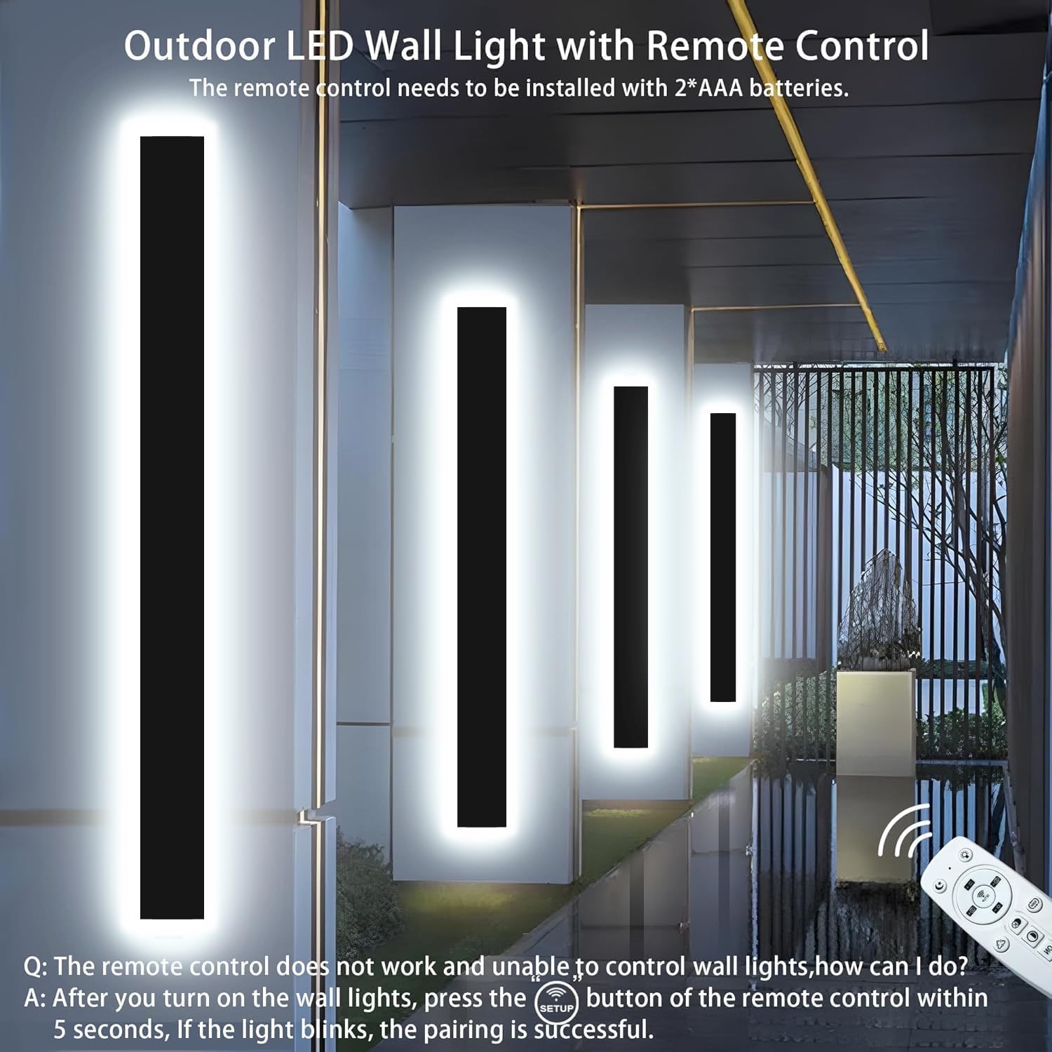 Upgraded 24-Inch 2-Pack Modern Wall Sconce Lights - 4.33