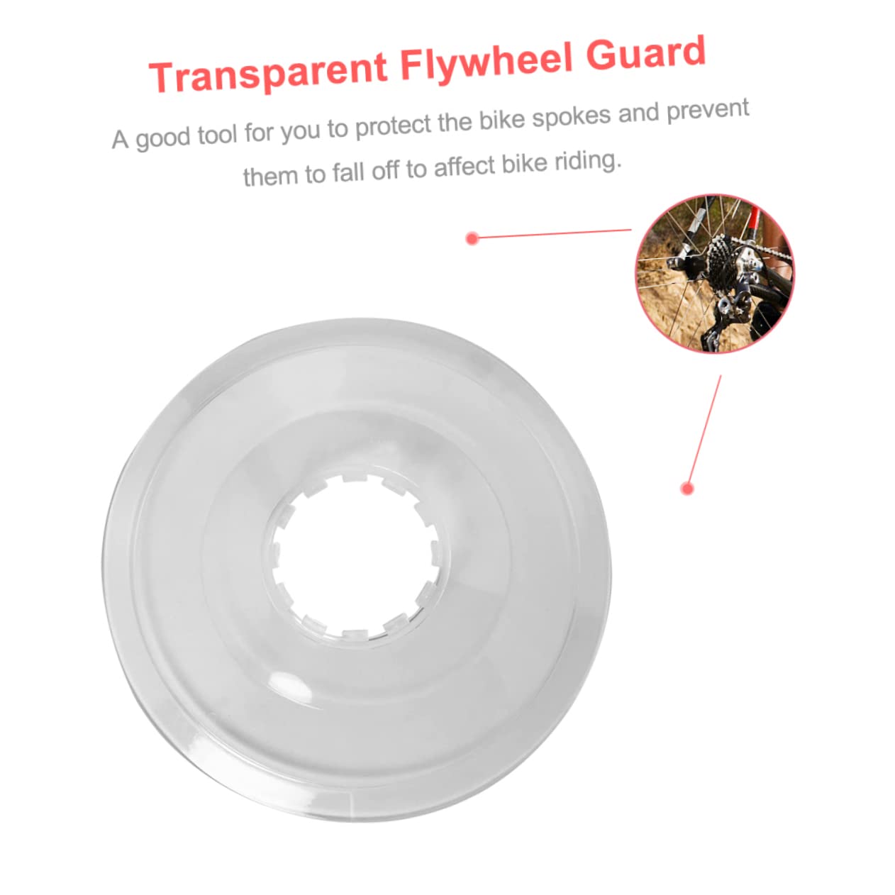 2PCS Bike Wheel Spoke Protector Disc - Durable Flywheel Guard for Bicycle Rear Hub, Plastic Spoke Cover Accessories for Mountain & Road Bikes - Prevent Dirt & Debris While Riding