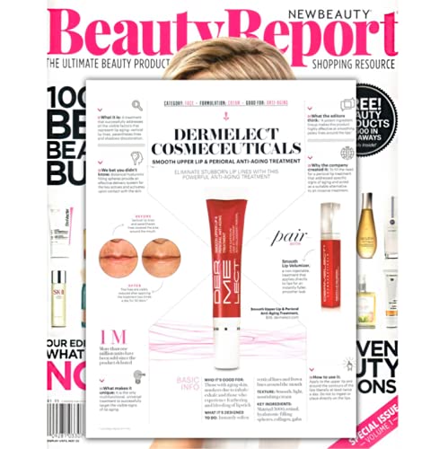 Dermelect Smooth Upper Lip Anti-Aging Cream with Hyaluronic Acid, Collagen & Retinol - Brightening & Smoothing Treatment for Lip Lines, Smile Lines, Discoloration - Prevents Lipstick Bleeding & Feathering - 0.5 oz - Perfect for Daily Lip Care & Makeup Prep