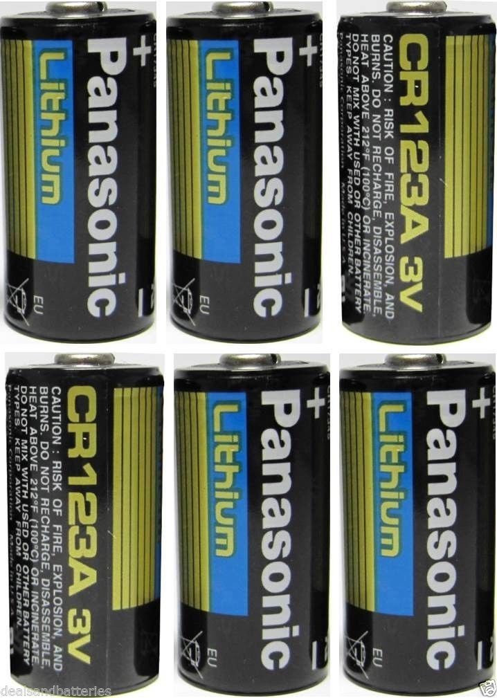 Panasonic CR123A 3V Lithium Batteries (6-Pack Bulk) - High-Performance Power for Cameras, Flashlights & Emergency Kits | Long-Lasting for Photography, Outdoor Gear & Home Safety Devices