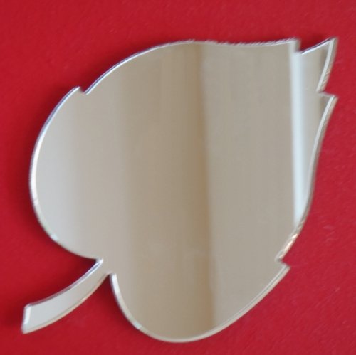 10 Pack Mini Leaf Mirrors - 4cm x 3cm Small Decorative Mirrors for Crafts, DIY Projects, Home Decor, and Scrapbooking