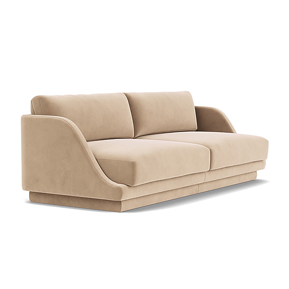 Emma Velvet 3 Seater Sofa - Luxurious Modern Living Room Couch for Small Spaces | Soft Upholstered Sectional Sofa Bed for Apartment, Lounge & Home Theater