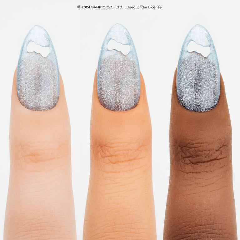 Apres x Kuromi Cat Eye Gel Nails - K107 Kuromi Note | Long-Lasting Press-On Nails for Women | Perfect for Parties, Weddings & Special Occasions