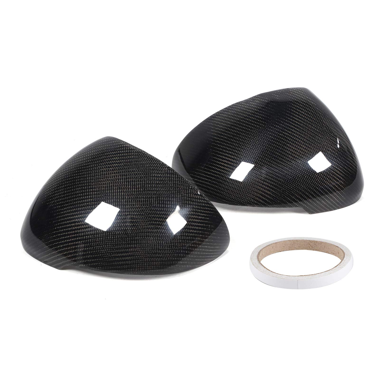 Aramox 2-Piece Carbon Fiber Rearview Mirror Cover Decorative Cap for Porsche Macan 2014-2020 - Upgrade Your Car's Style & Protection (Perfect for Daily Driving & Car Shows)
