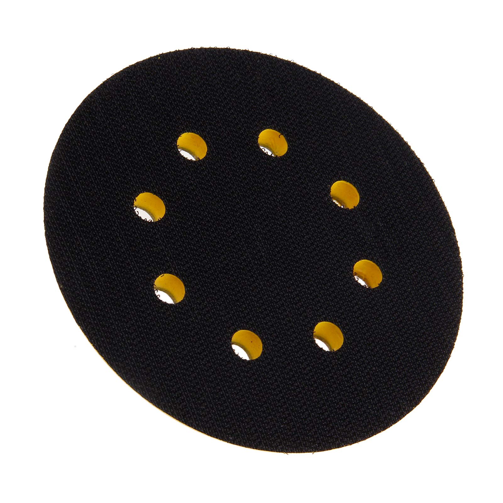 5 Inch 8 Hole Sanding Disc Backing Plate - Compatible with Hook & Loop Sandpaper Pads - Fits Angle Grinder & Air Sander Power Tools - Perfect for Woodworking, Metal Grinding & DIY Projects
