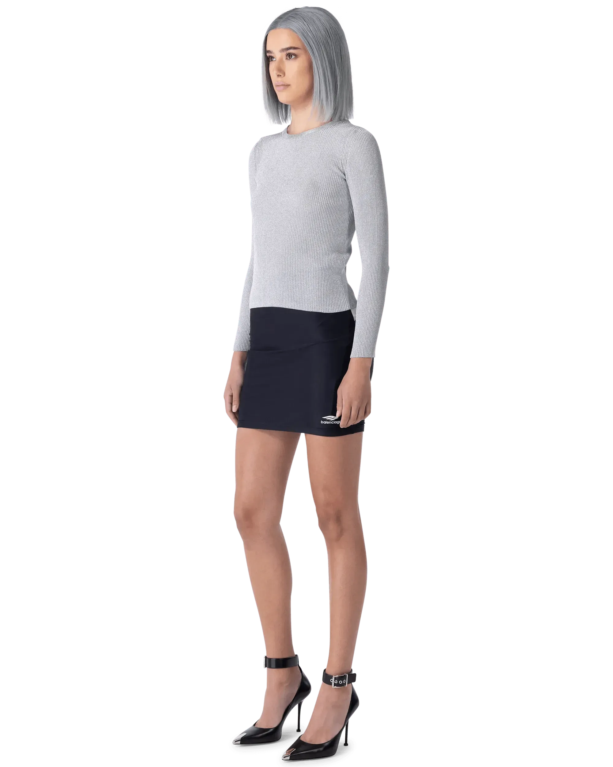 Stylish Metallic Ribbed Lurex Sweater for Women - Trendy Knit Pullover for Fall & Winter Fashion | Perfect for Parties, Office Wear & Casual Outfits