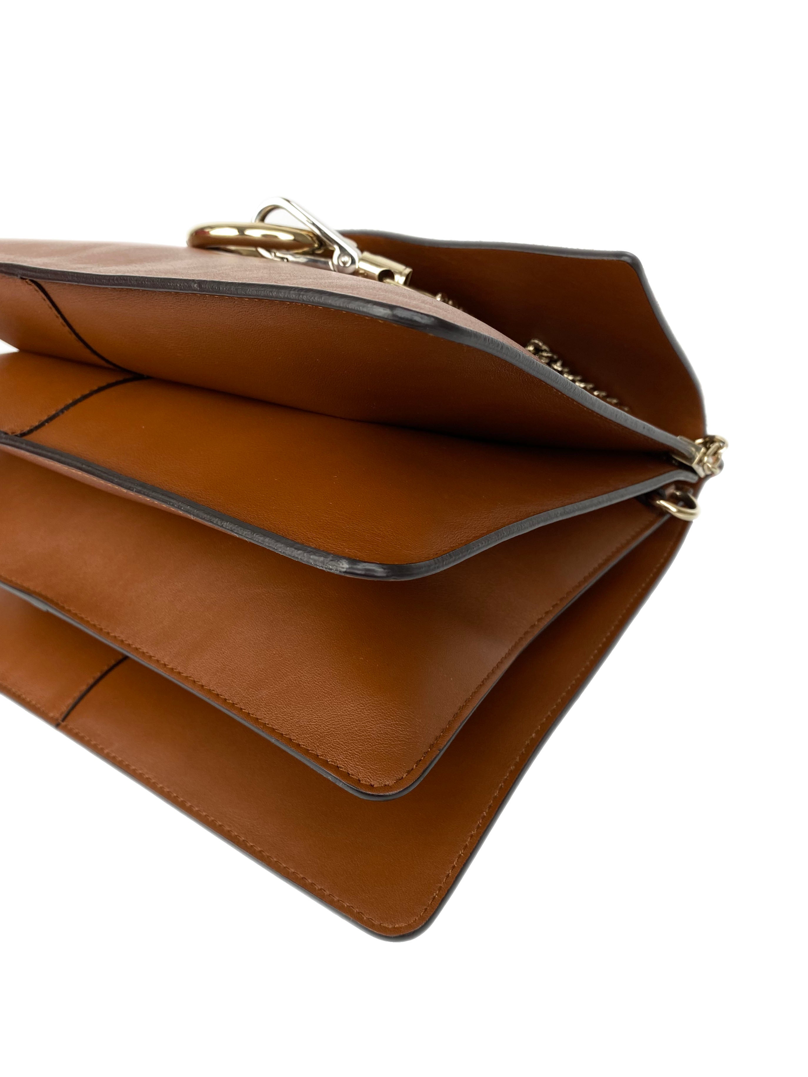 Chloe Faye Medium Shoulder Bag in Brown Leather - Perfect for Work, Travel & Everyday Use