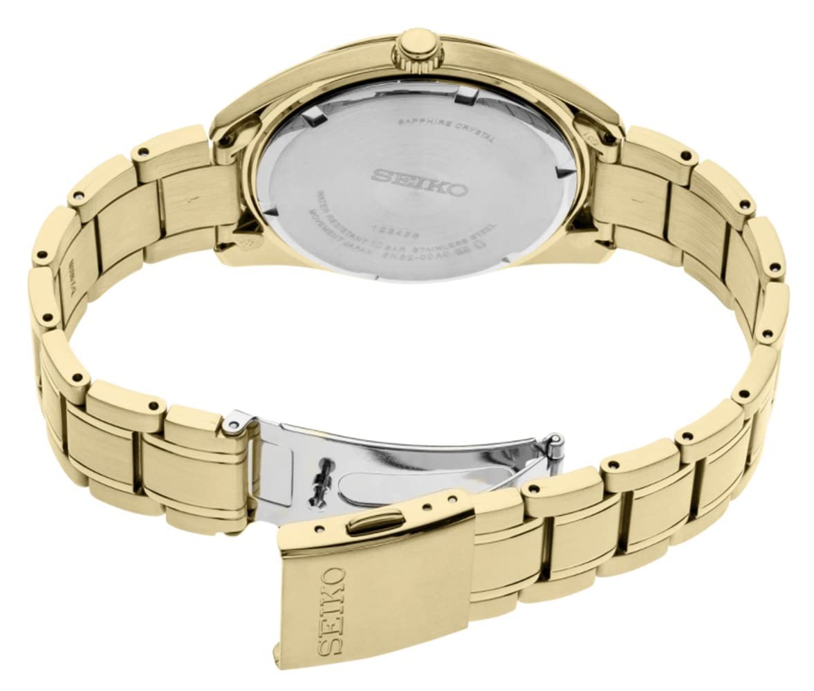 Seiko Men's SUR314 Two-Tone Stainless Steel Japanese Quartz Watch with Gold-Tone Bracelet – Elegant Dress Watch for Business, Formal & Casual Wear