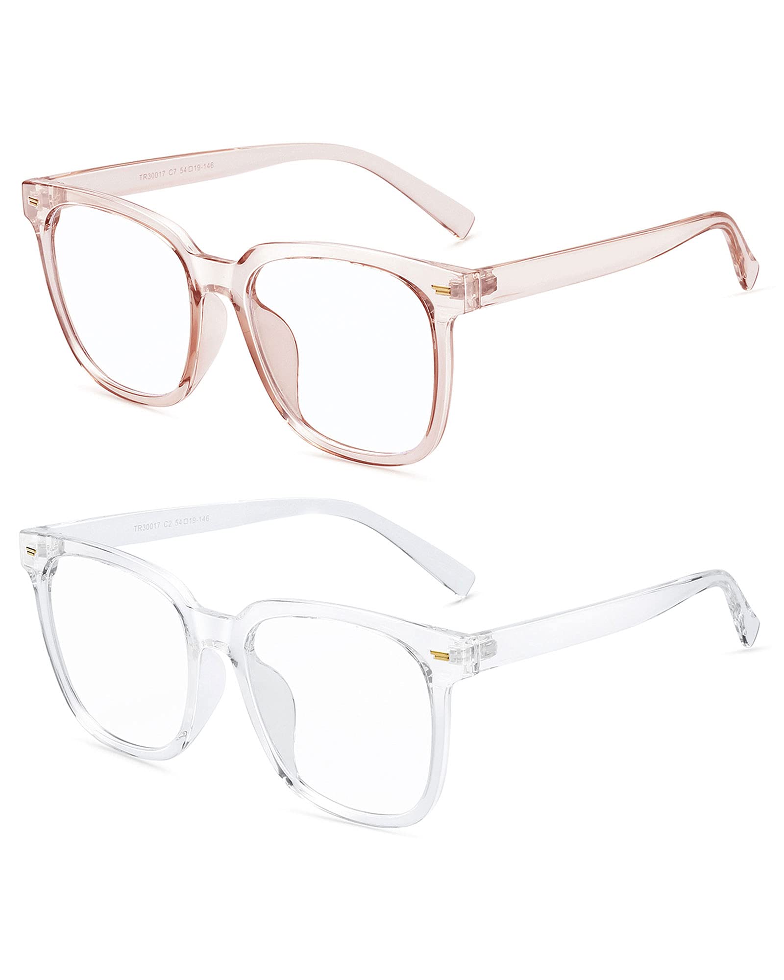 Blue Light Blocking Glasses for Women & Men - PANNER Oversized Square Anti Glare Computer Glasses to Reduce Eye Strain | Perfect for Office Work, Gaming & Screen Time