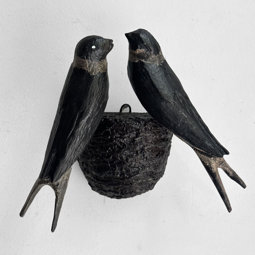 Handmade Black Forest Wooden Carved Bird Nest (N540) - Perfect for Home Decor, Garden Ornament, and Nature Lovers Gift
