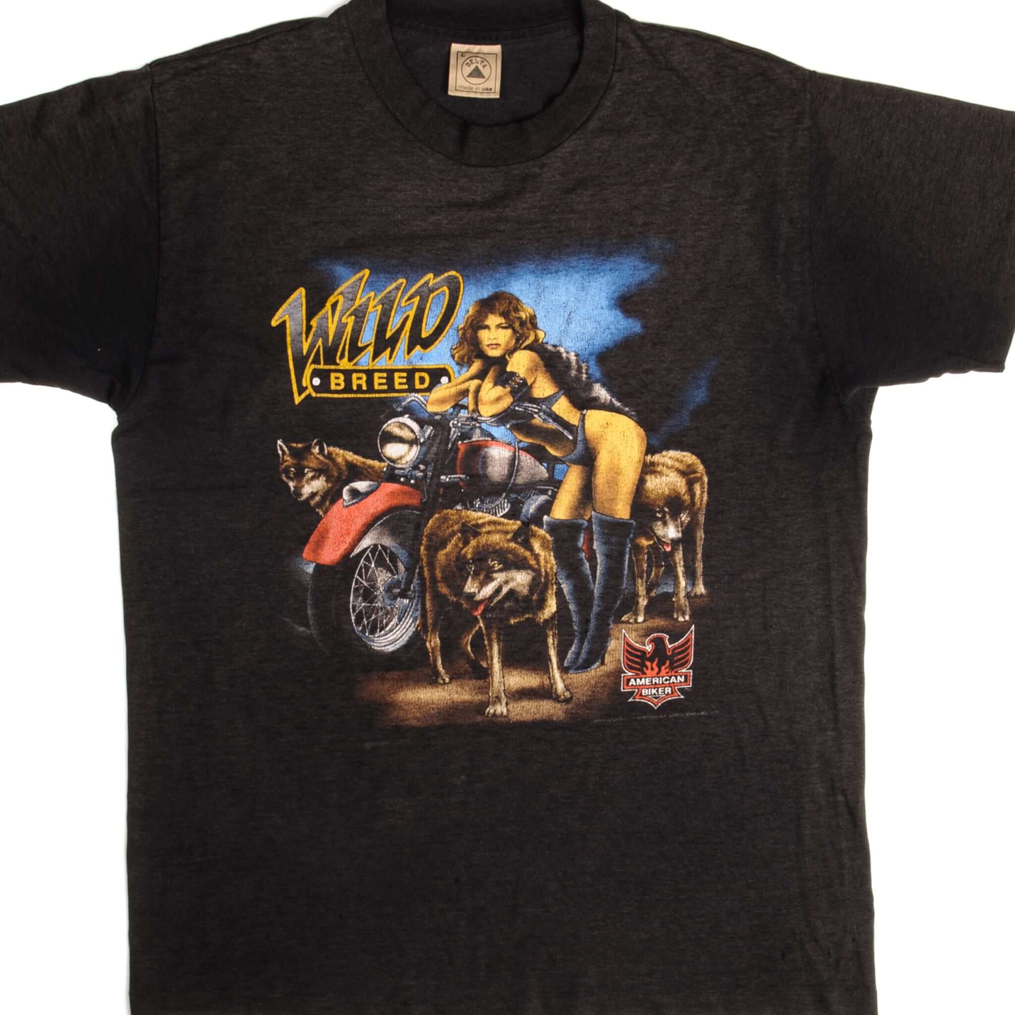 Vintage American Biker Tee Shirt 1992 - Medium Size - Made in USA - Retro Motorcycle T-Shirt for Men - Perfect for Biker Rallies, Casual Wear & Vintage Fashion Enthusiasts