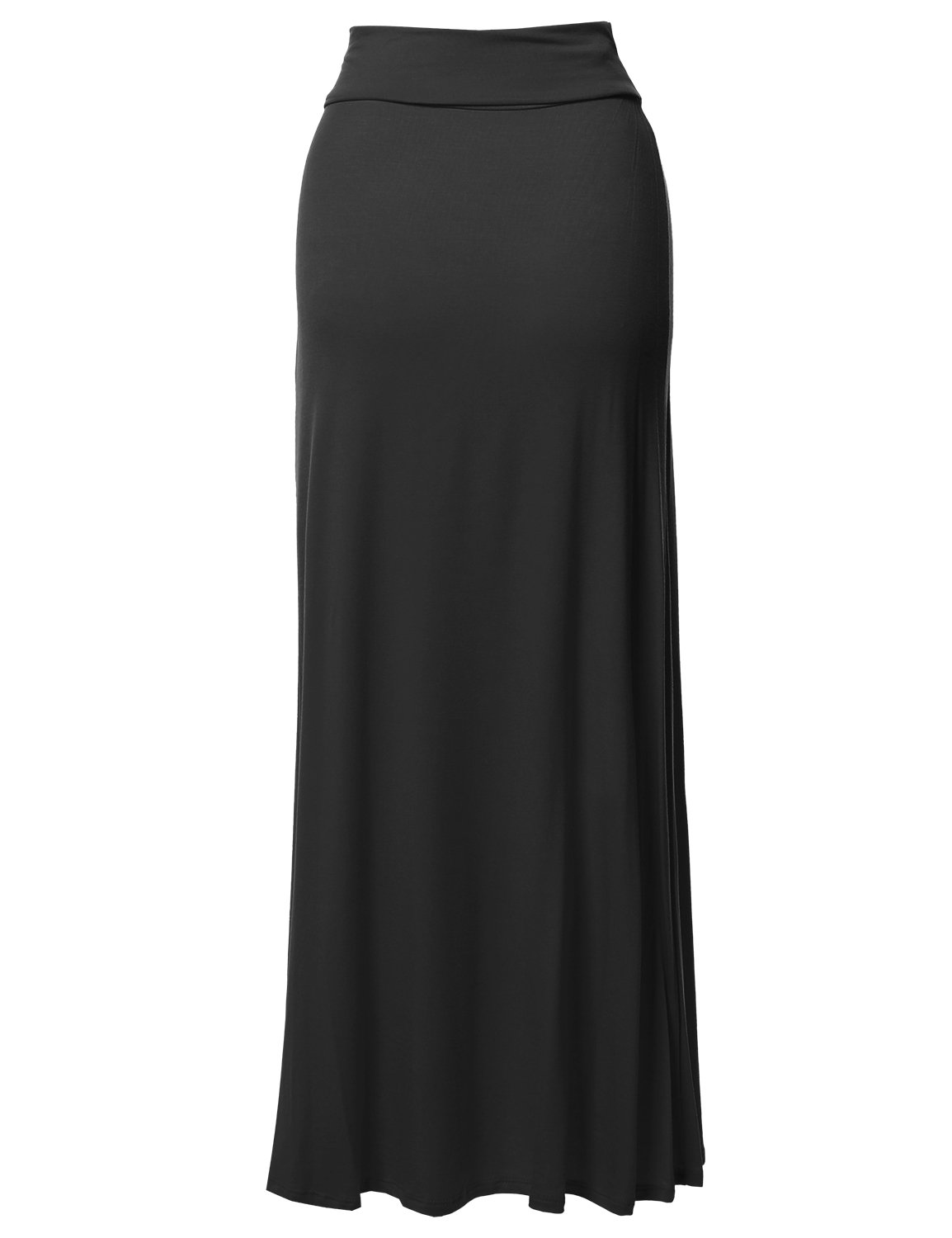 Stylish Women's Fold Over Flare Maxi Skirt - Elegant Long Boho Skirt for Summer, Beach, Vacation & Casual Outfits