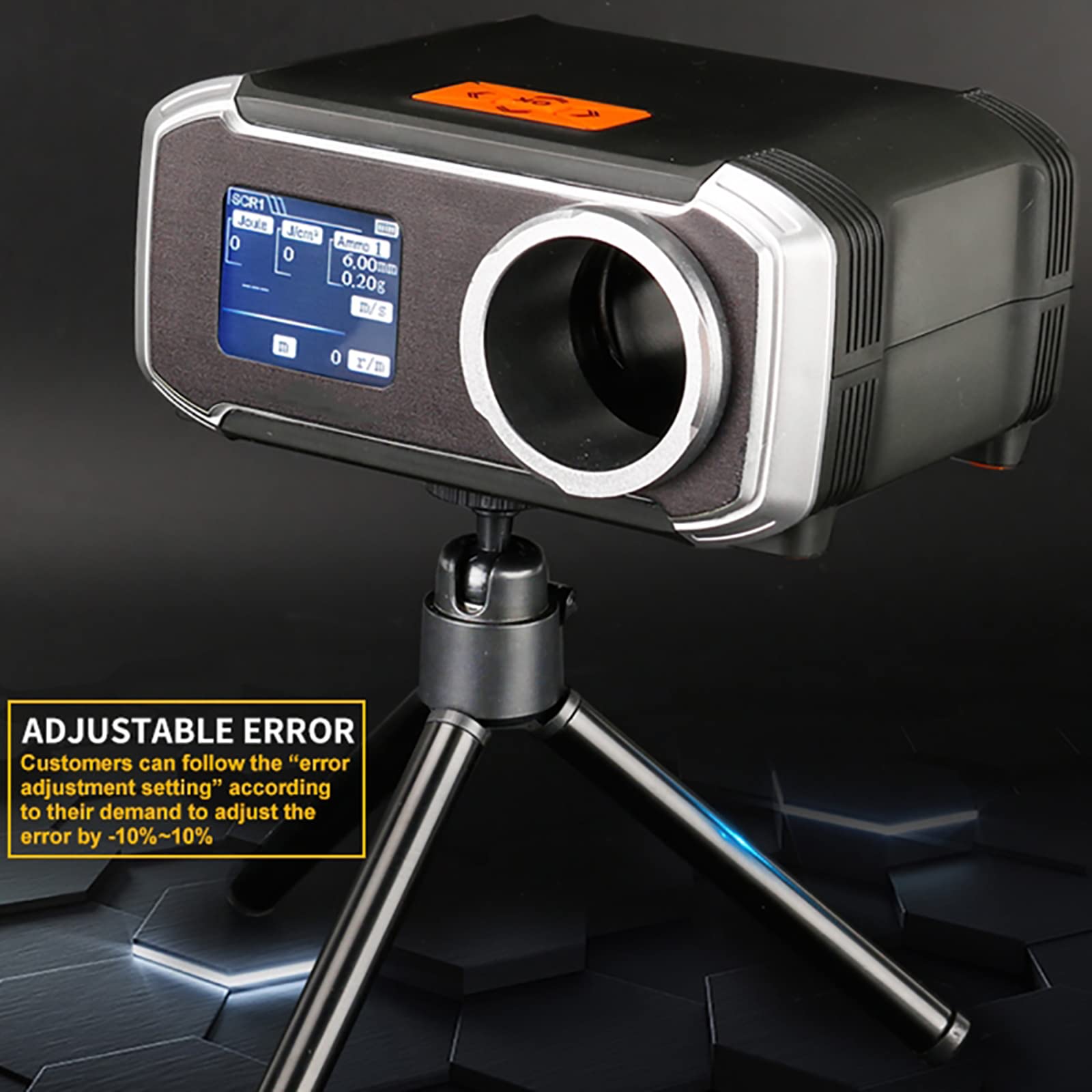 Bluetooth Muzzle Velocity Chronograph - Shooting Speed Tester with LCD Display & Mobile App Sync for Free Fall (Zero Muzzle Velocity) Measurement - Perfect for Ballistics Testing, Airsoft, and Firearms Training