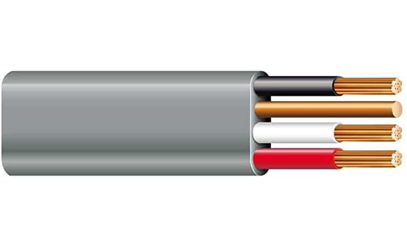 Nassau Electrical Supply 6/3 UF Underground Feeder Cable - 80FT Direct Burial Wire for Outdoor Electrical Projects, Landscape Lighting & Underground Wiring