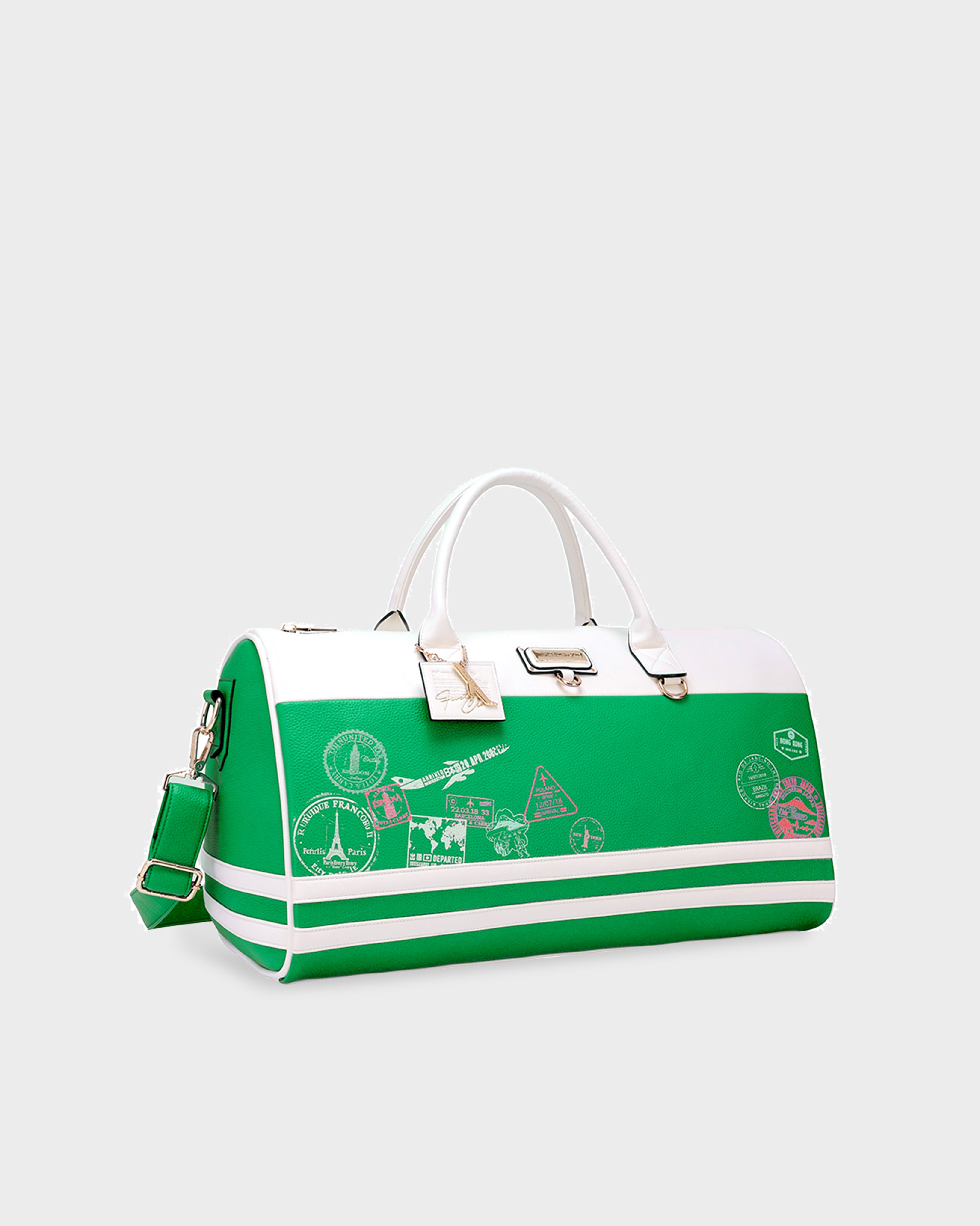 Premium Green Weekender Duffle Bag - Lightweight Travel Overnight Gym Carry-On Luggage for Men & Women - Perfect for Business Trips, Weekend Getaways & Gym Sessions
