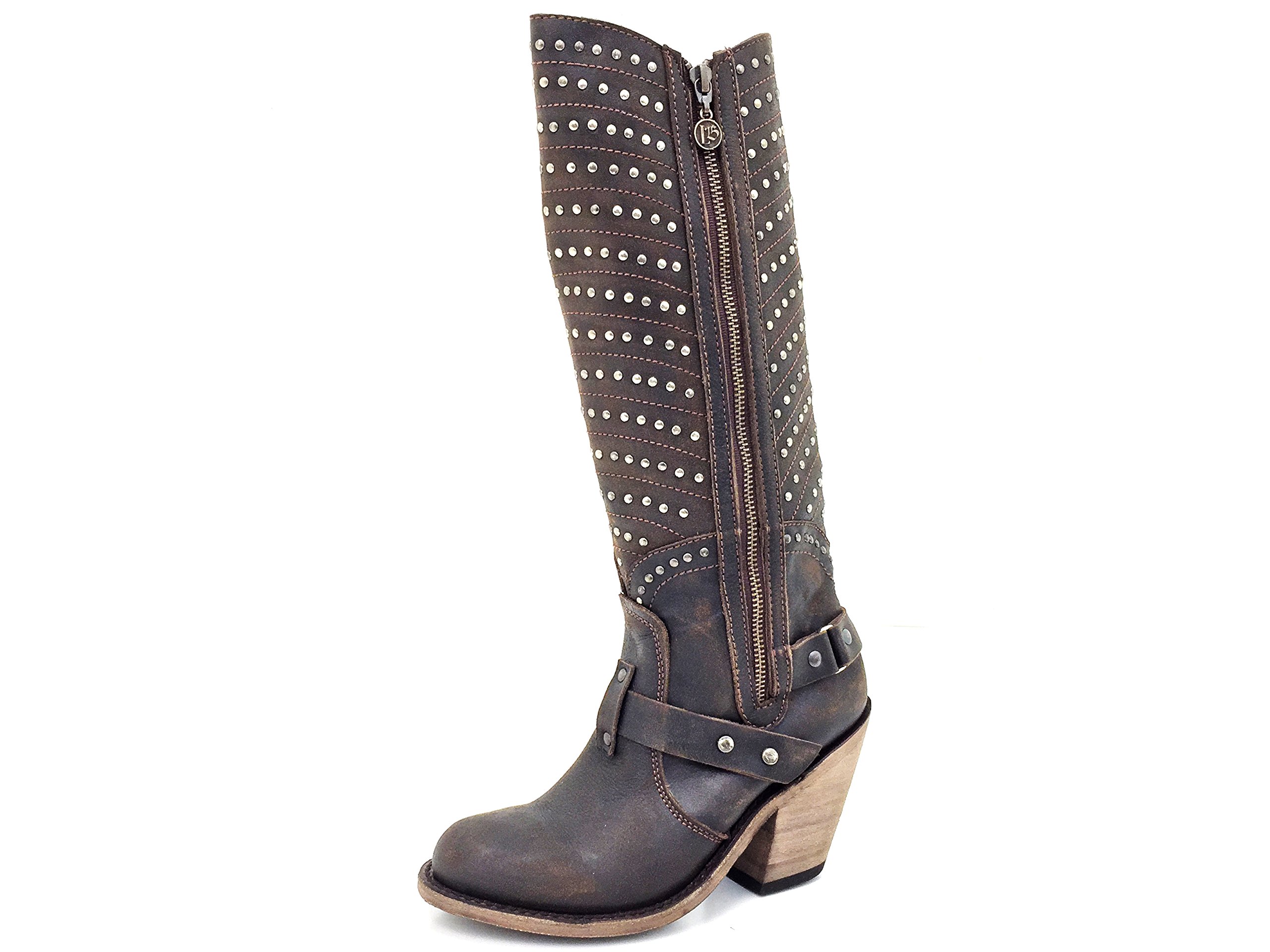 Vintage Cafe Studded Boots LIBERTY BLACK LB-71242 - Stylish Punk Ankle Boots for Women | Perfect for Concerts, Night Out & Retro Fashion