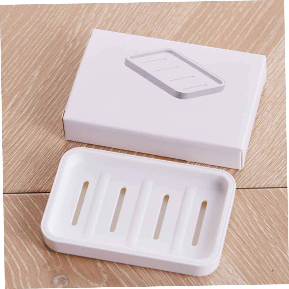 TOPBATHY 3-Piece Kitchen & Bathroom Soap Holder Set - Dual-Layer Hollow Soap Drainer with Lid for Liquid Soap, Wall Mount Organizer - Perfect for Shower, Sink, and Countertop Storage