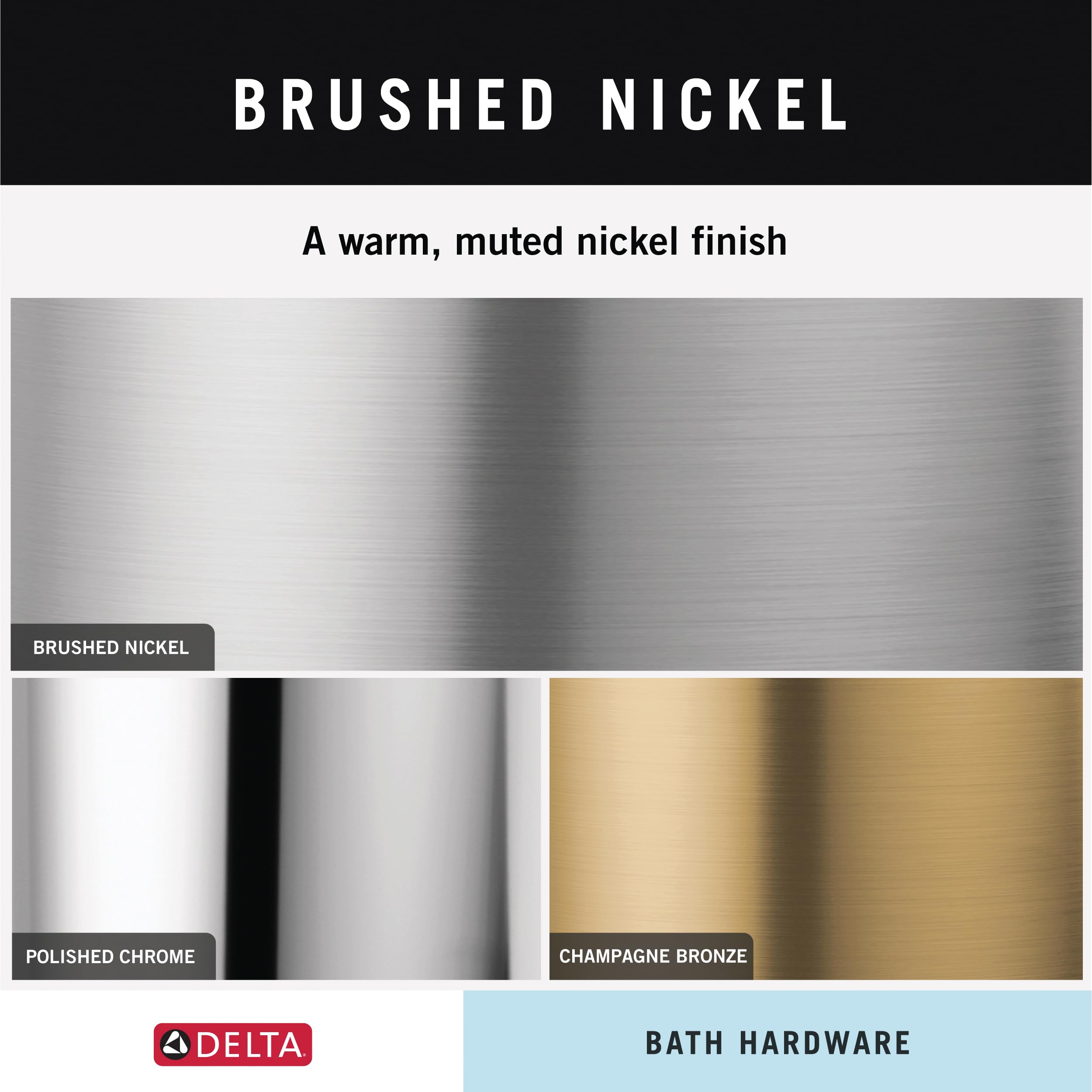 Delta Porter 1-Pack Brushed Nickel Towel Hook - Wall Mounted Bathroom Accessory with SpotShield Finish - Perfect for Hanging Robes, Towels & Bathroom Essentials (PTR35-BN)