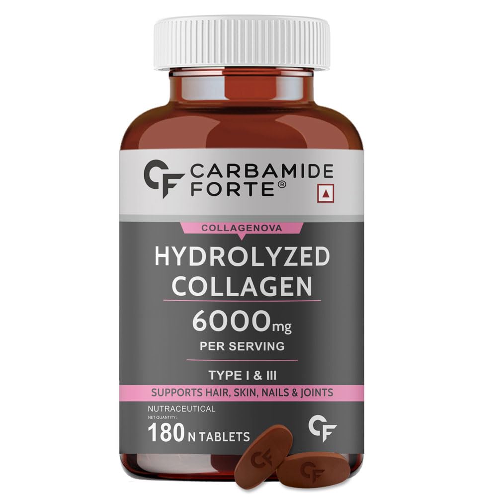 Premium Hydrolyzed Collagen Peptides Supplement with Type 1 & 3 Collagen | 180 Tablets for Skin, Hair & Joint Support | Unflavored Collagen Powder Pills for Women & Men | Daily Beauty & Wellness Supplement for Anti-Aging & Healthy Glow | Perfect for Fitness Enthusiasts & Busy Professionals