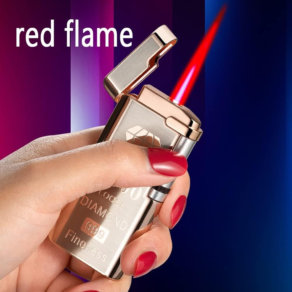 Windproof Torch Lighter - Red Flame for BBQ, Camping & Welding