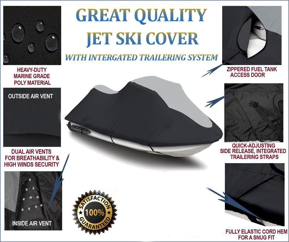 Heavy-Duty Jet Ski Cover for Yamaha WaveRunner XLT 800 (2002-2004) - Waterproof, UV-Resistant Protection for Outdoor Storage & Trailering