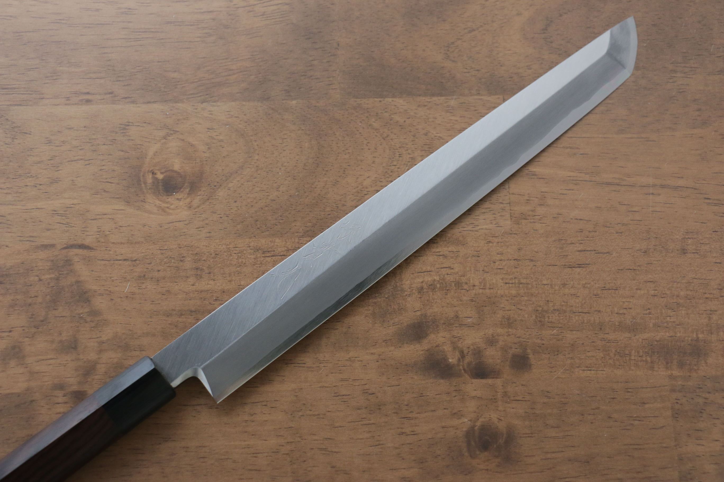 Premium Jikko Silver Steel No.3 Sakimaru Yanagiba 270mm Japanese Sushi Knife with Ebony Wood Handle - Perfect for Sushi Chefs & Professional Kitchen Use