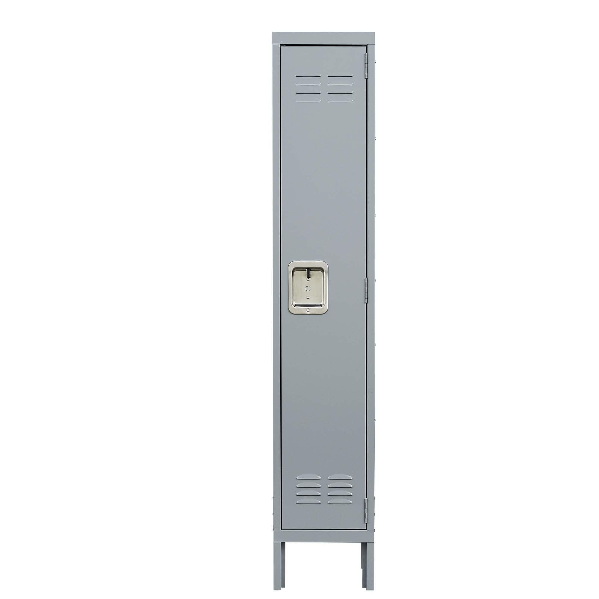66H Heavy Duty Metal Lockers with Lock - Secure Storage Cabinet for Employees, Home Gym, Office, School & Garage - Durable Gray Steel Locker for Organization & Security