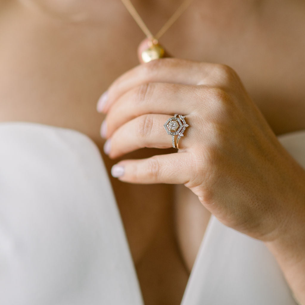 Lab Grown Diamond Ring for Women - UK Size O - Elegant Engagement & Wedding Jewelry Gift