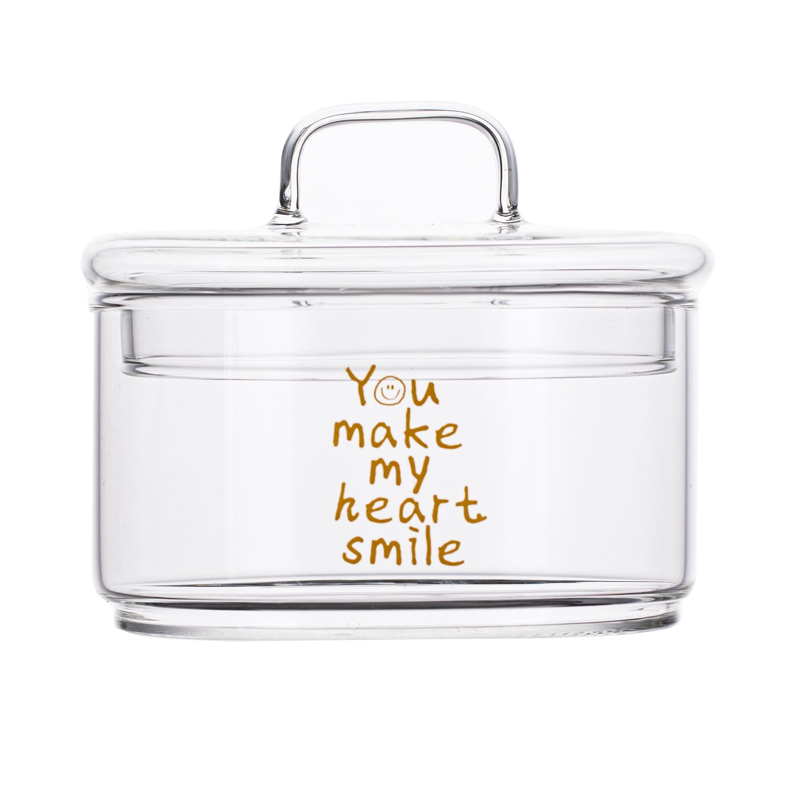 Glass Candy Dish with Lid - Decorative Covered Candy Bowl & Cookie Jar, Clear Salad Buffet Storage Container for Home, Kitchen, Coffee Table, Office - Perfect for Parties, Weddings & Gifting