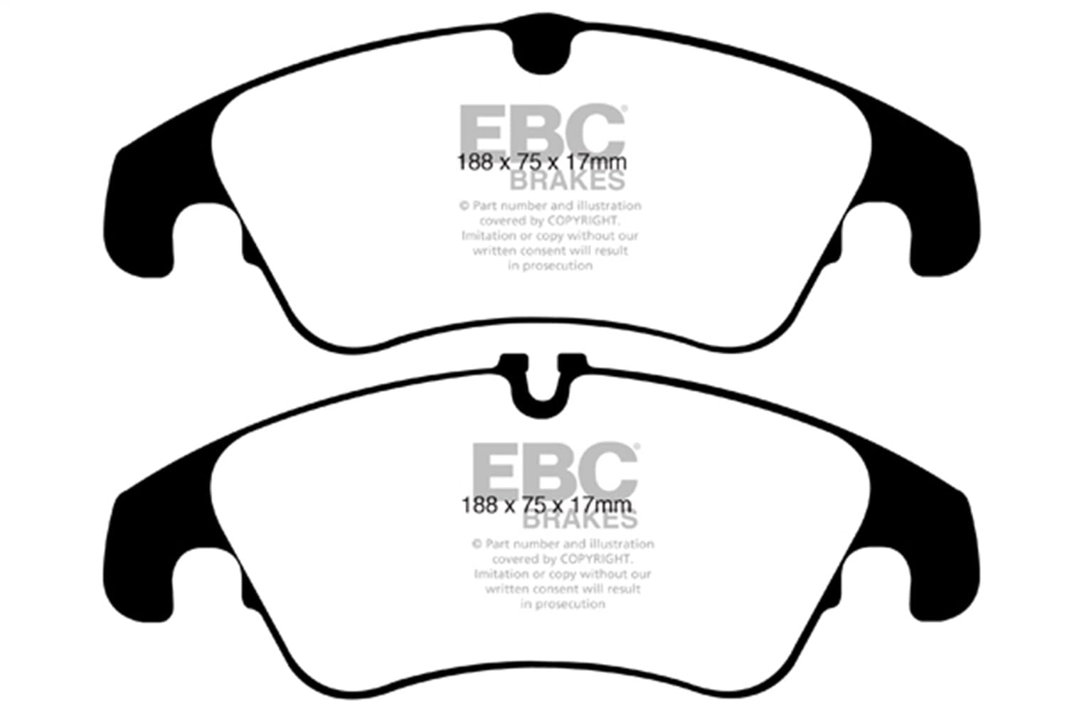 EBC Brakes DP51986NDX High-Performance Ceramic Brake Pads - Low Noise & Dust for Sedans, SUVs, and Trucks | Perfect for Daily Commuting & Highway Driving