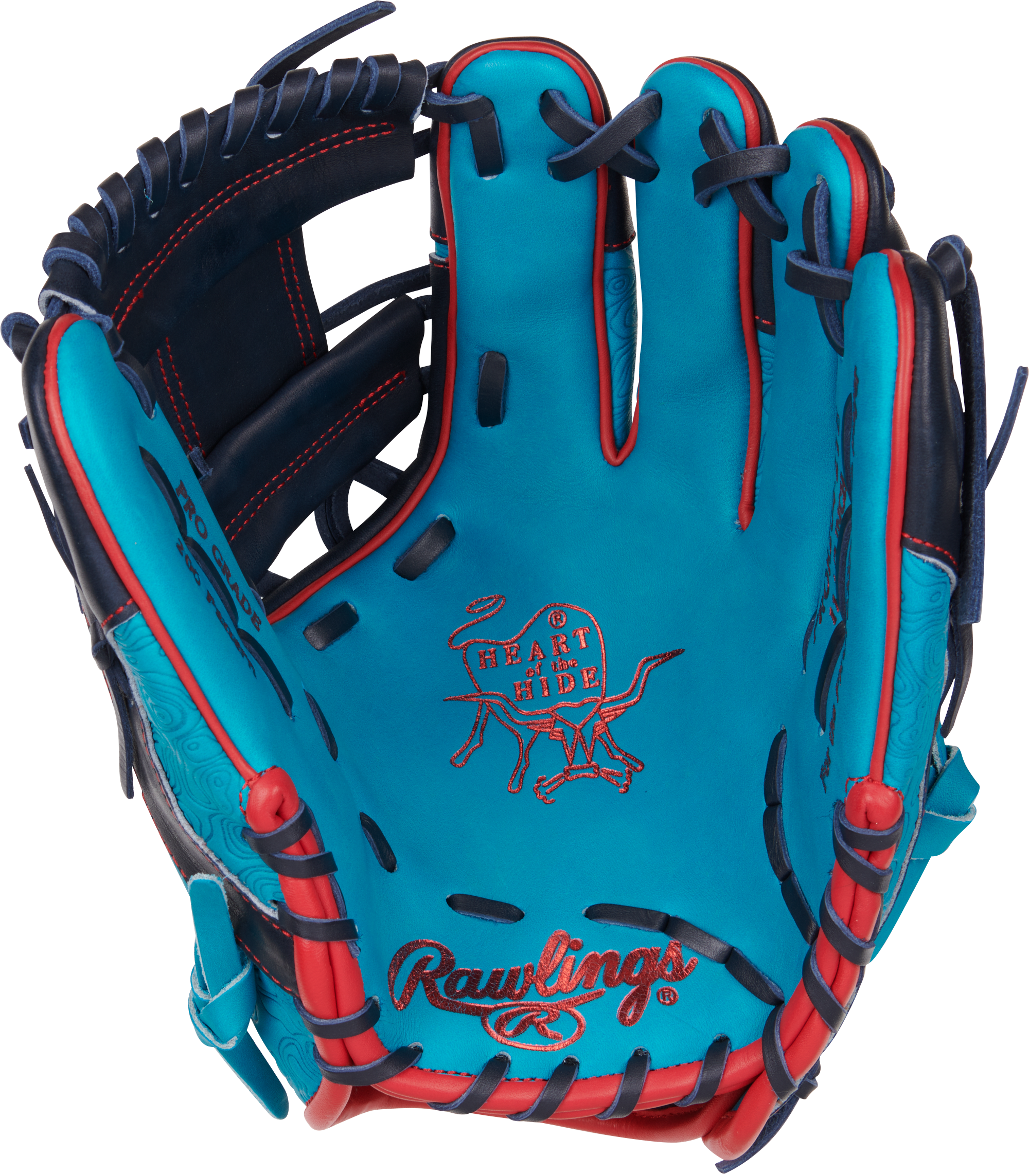 Rawlings ColorSync 9.0 Heart of the Hide PROR204 2TE Baseball Glove 11.5 Inch - Premium Infield Glove for Baseball Players & Coaches - Perfect for Training, Games & Fielding Practice
