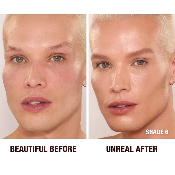 Charlotte Tilbury Unreal Skin Sheer Glow Tint Hydrating Foundation Stick - Lightweight, Buildable Coverage for Natural Glow | Perfect for Daily Wear & Special Occasions