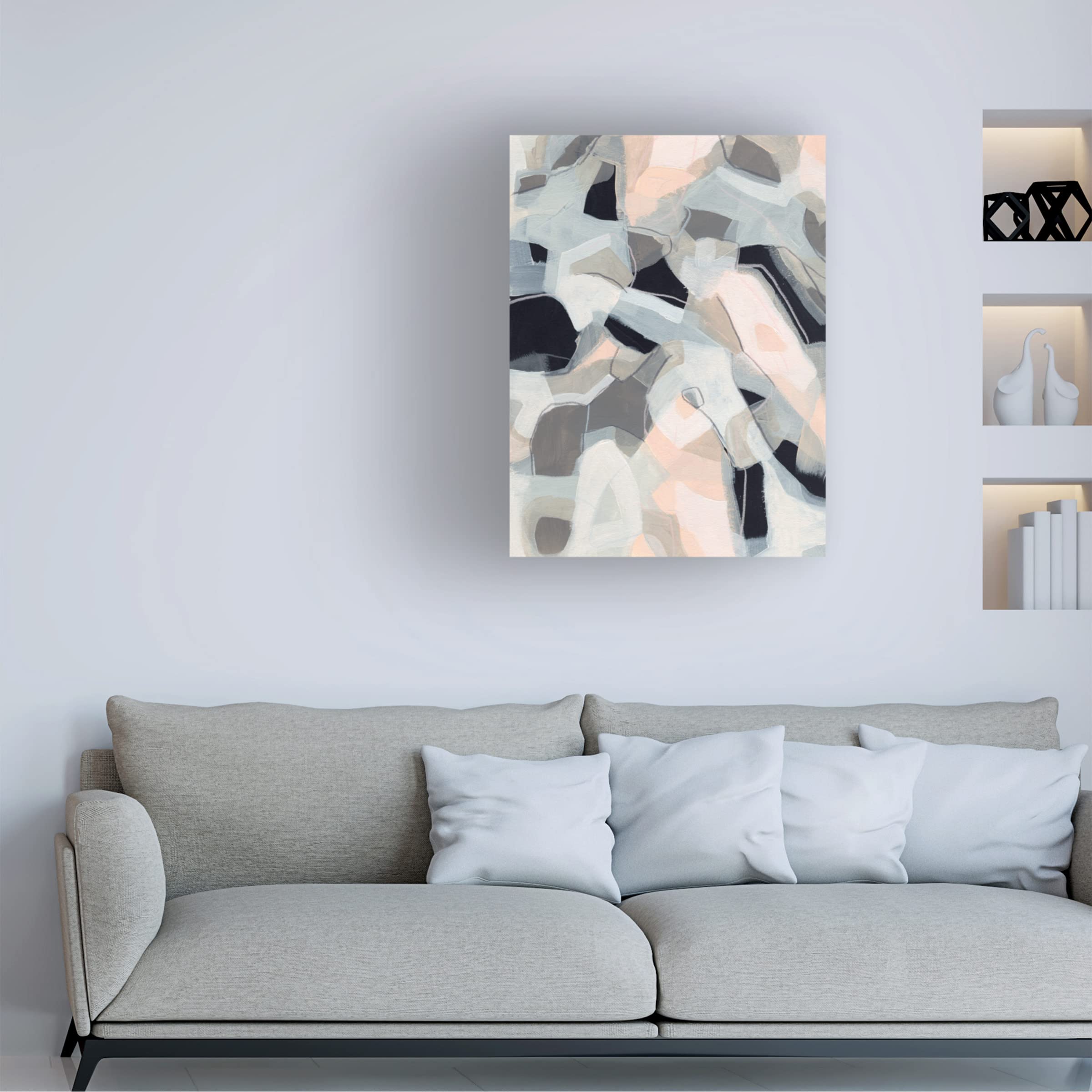 Trademark Fine Art 'Puzzle Field I' Abstract Canvas Wall Art by June Erica Vess - Perfect for Modern Living Room, Bedroom & Office Decor