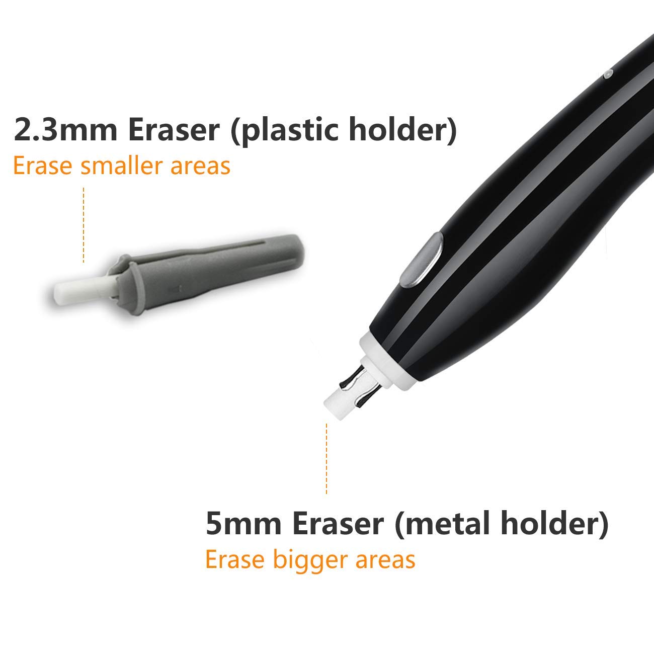 AFMAT Rechargeable Electric Pencil Sharpener & Eraser for Artists - Long Point Sharpener for 6-9.6mm Large Pencils with 140 Eraser Refills - Perfect for Sketching, Drawing & Art Class Supplies