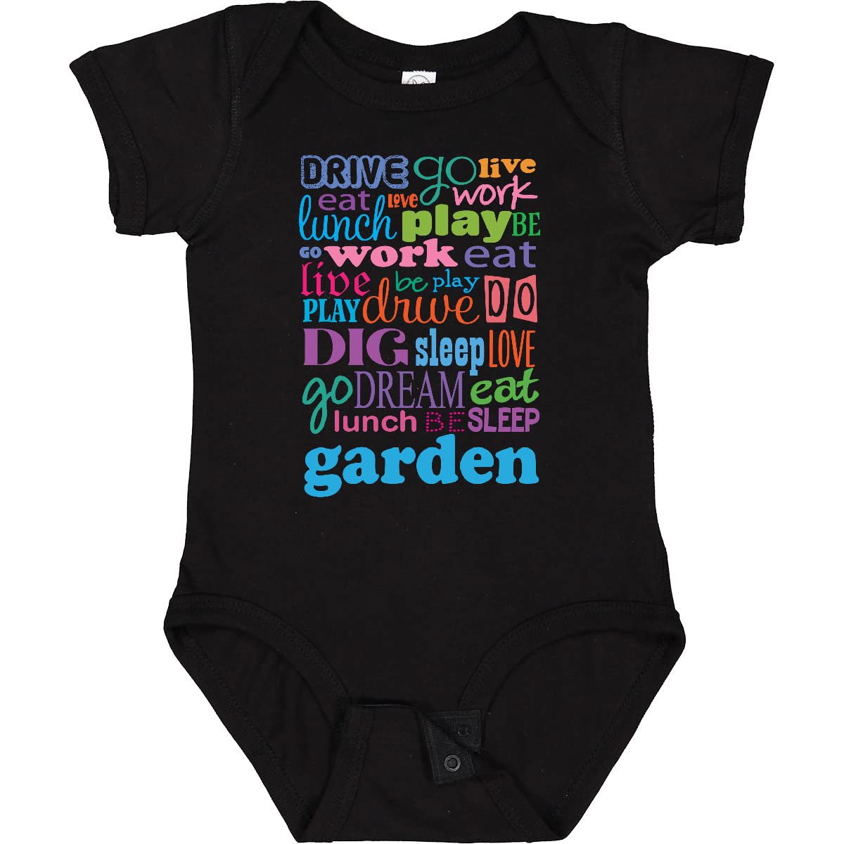 Inktastic Gardening Eat Sleep Garden Baby Bodysuit - Cute Organic Cotton Onesie for Infants & Toddlers - Perfect for Outdoor Play, Park Visits & Family Gardening Activities