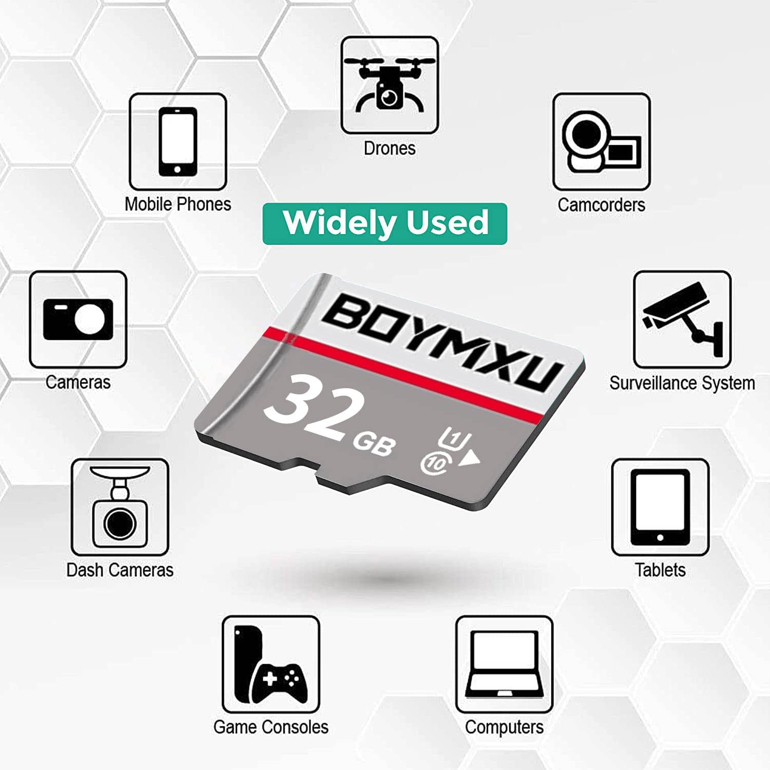 32GB Micro SD Card with Adapter - Class 10 U1 High Speed Memory Card - Compatible with Samsung Tablets, Smartphones, Cameras & Computers - Perfect for 4K Video Recording, Gaming & File Storage - 1 Year Warranty