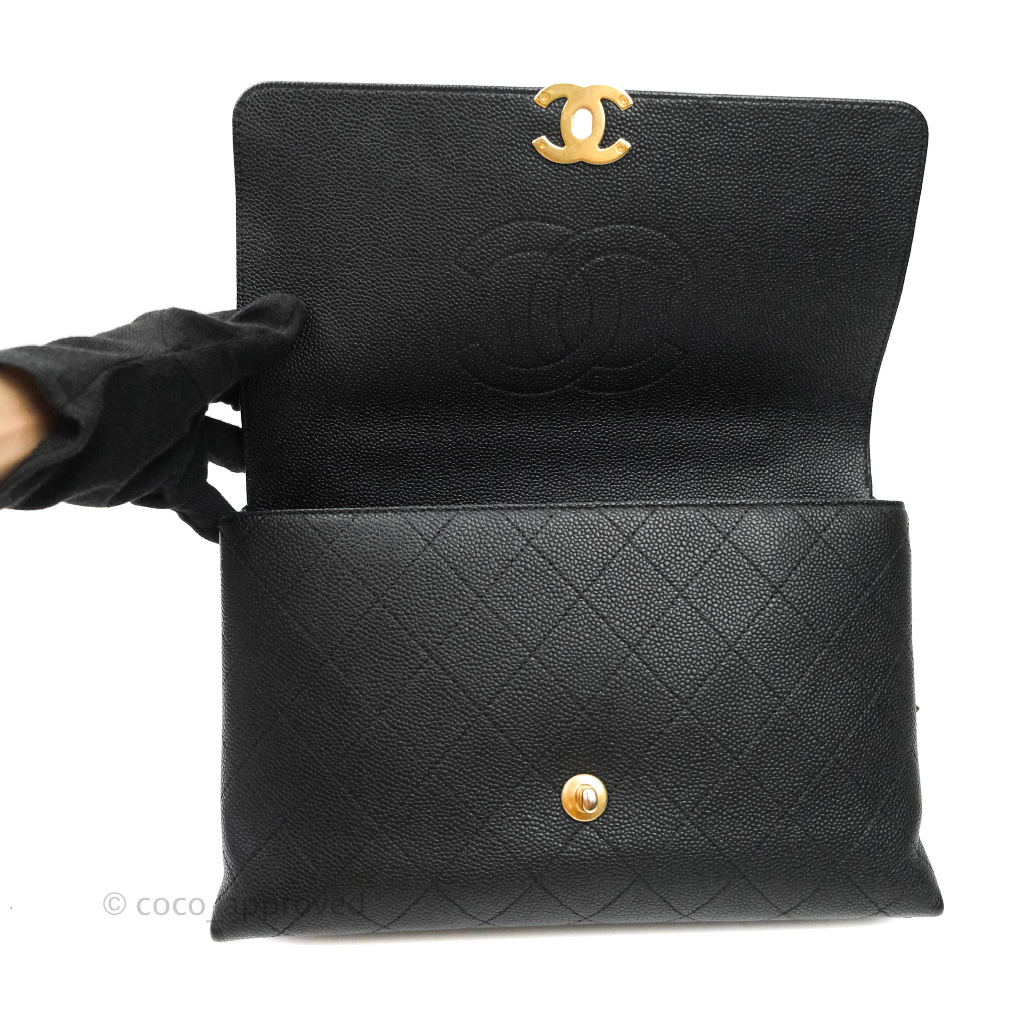 Chanel Chic Affinity Medium Grained Calfskin Handbag - Black with Aged Gold Hardware | Luxury Crossbody Bag for Women, Perfect for Date Night & Evening Events