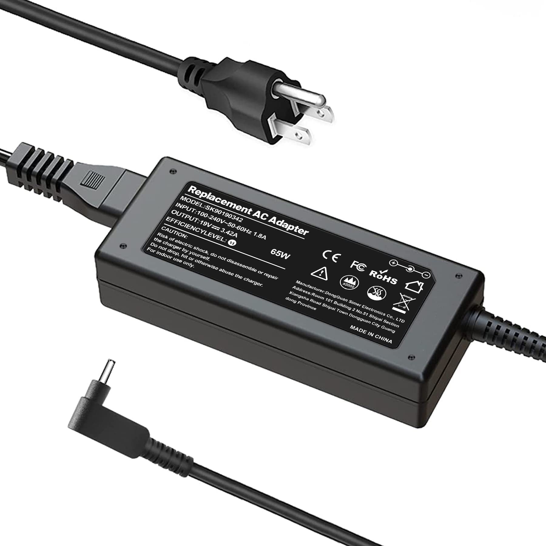 Original Title: Pa-1450-26 Acer Charger Compatible with Acer Aspire a515-54, Acer a115-31-c0yl & Chromebook C720 - AC Adapter with Power Cord Included - Perfect for Home, Office & Travel Use