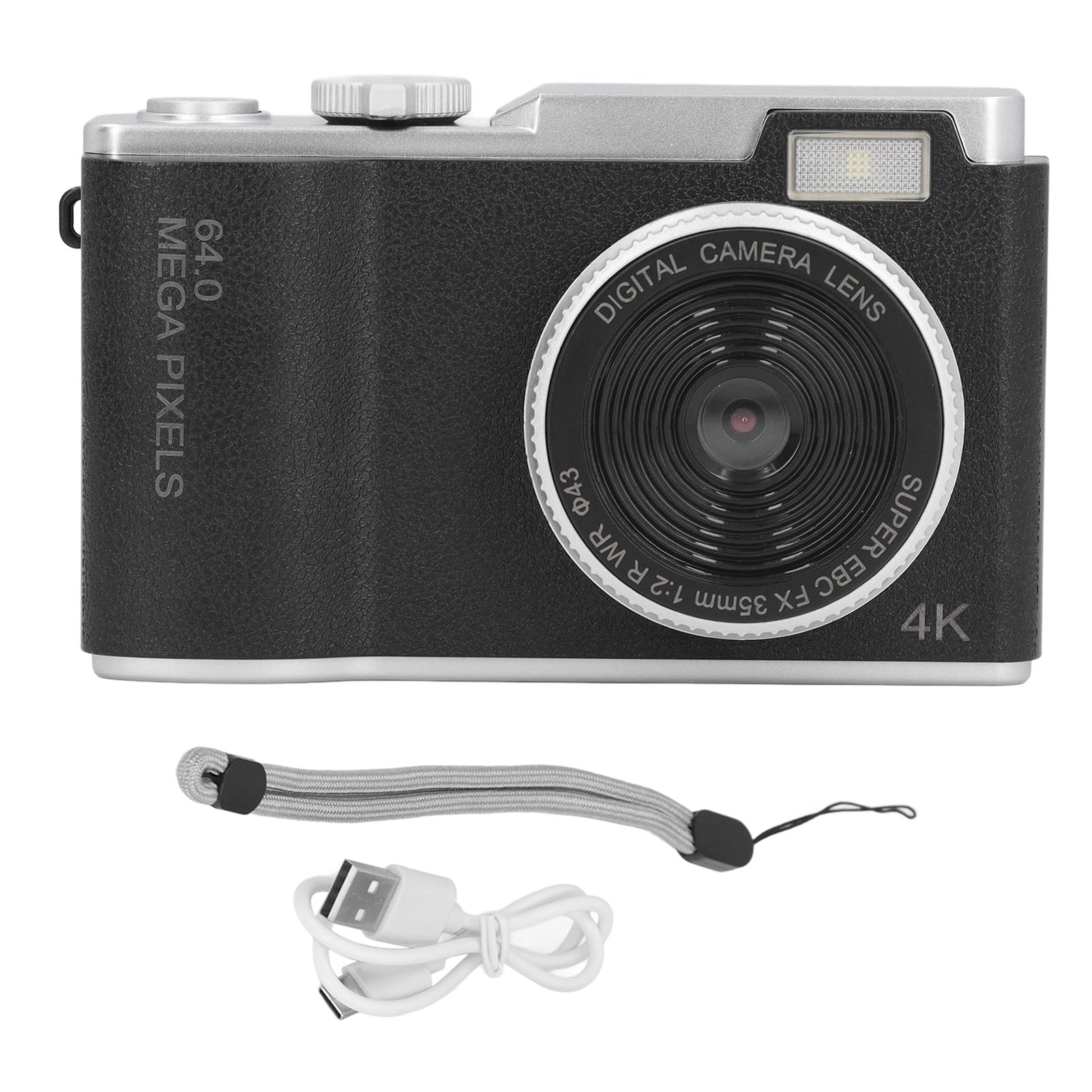 4K Digital Camera for Adults - Portable Compact Selfie Camera with 2.4